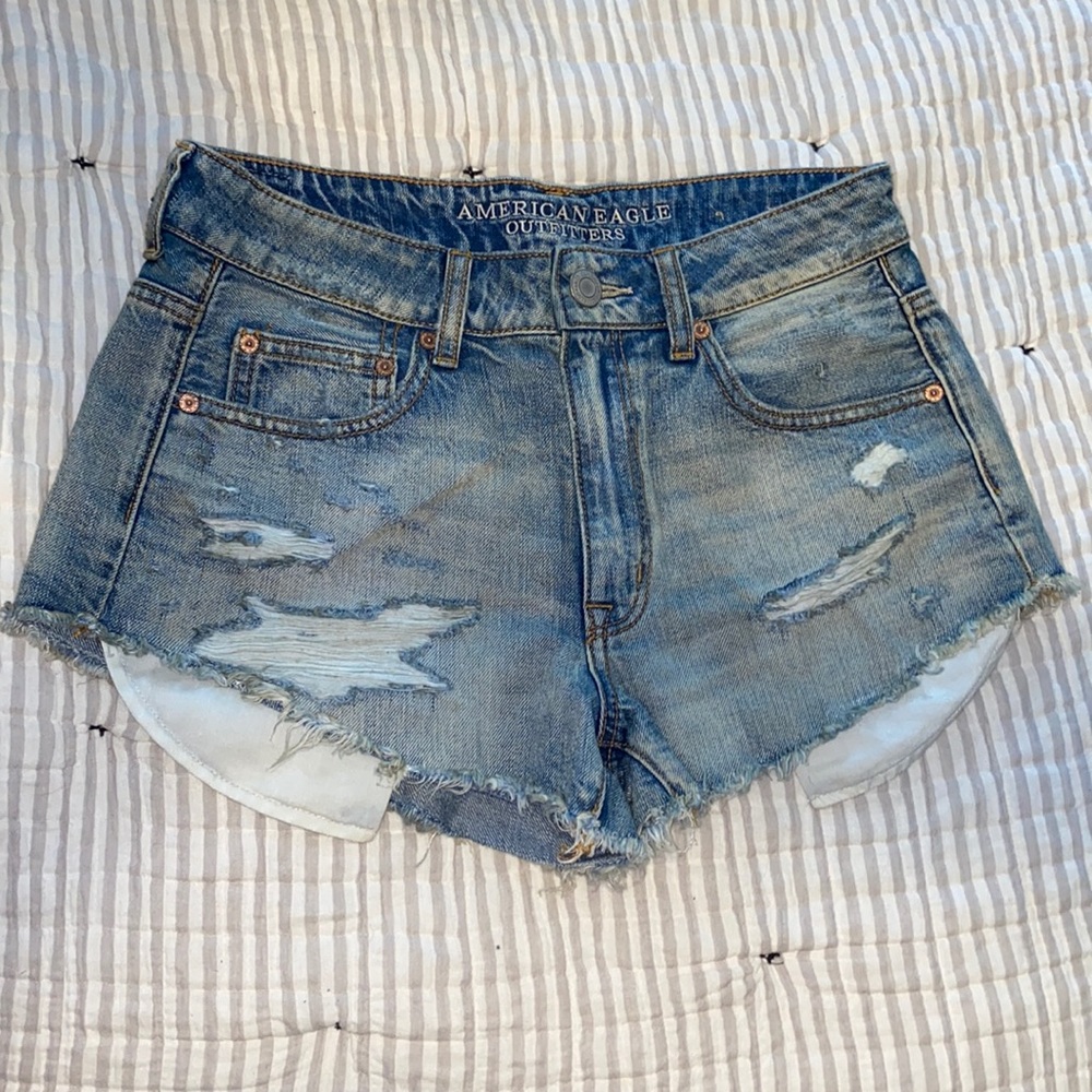 American eagle high rise festival shorts